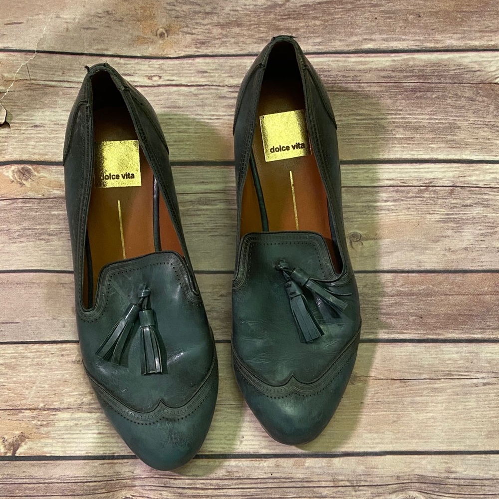 DOLCE VITA Distressed Blue Loafers Size 7